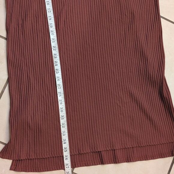 Eileen Fisher Ribbed Crew Neck Dress Terra Cotta size L - Picture 8 of 12